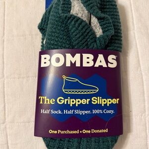 Bombas Teal Gripper Slipper Socks